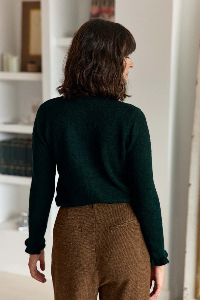 La Petite Etoile Meatrice Green Cardigan