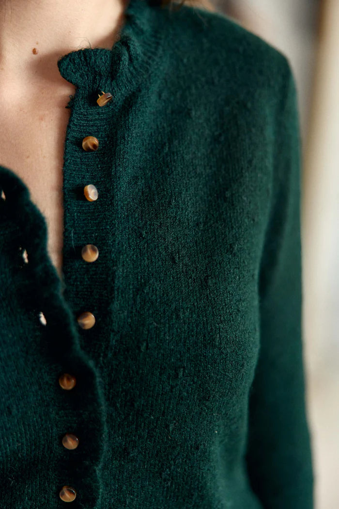 La Petite Etoile Meatrice Green Cardigan