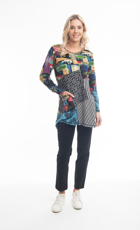 Orientique Madam Butterfly Patch Tunic