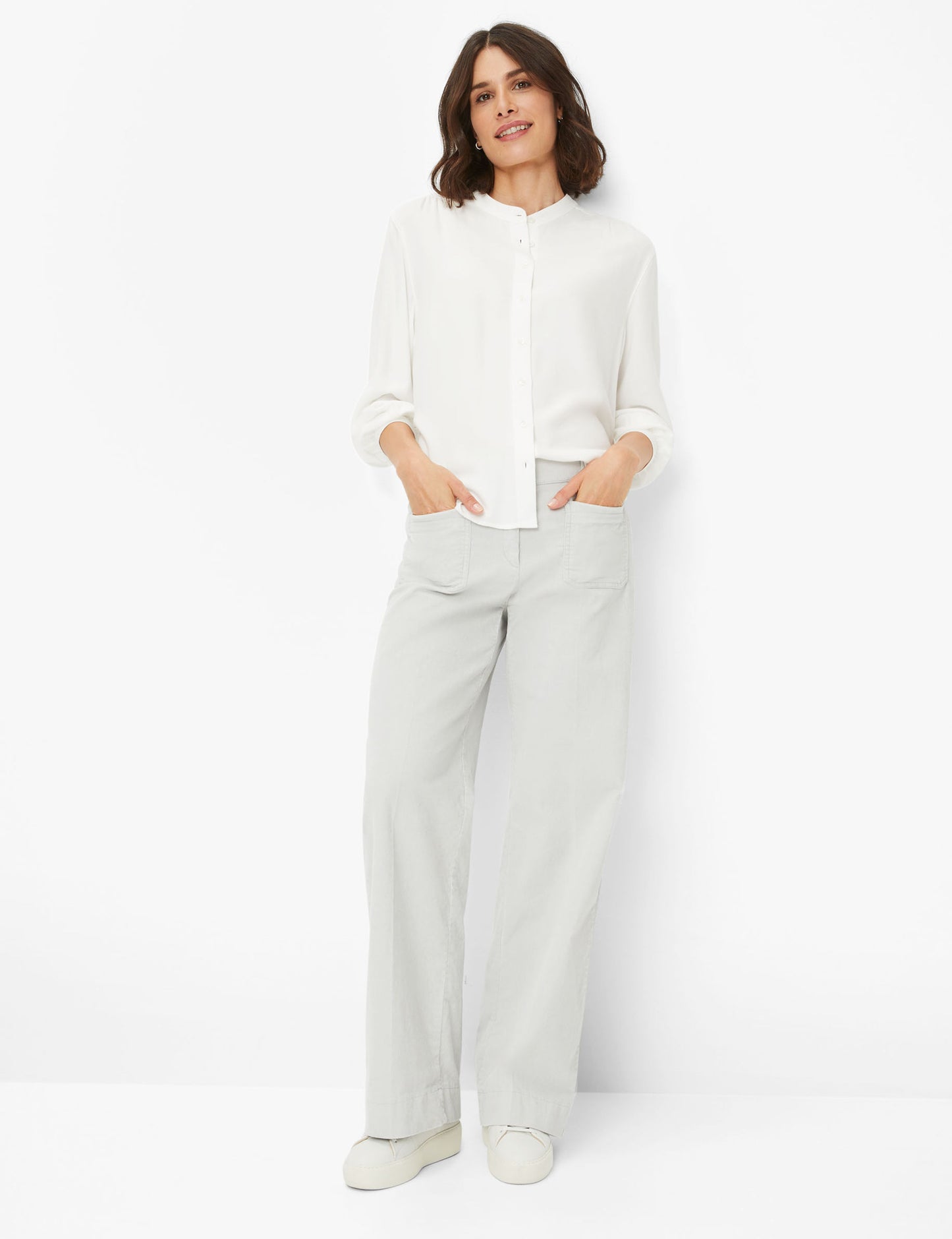 Brax Maine Light Grey Cord Trousers