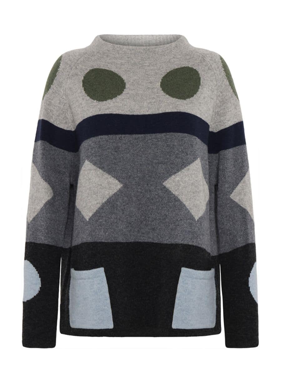 Mansted Popcorn Dark Charcoal Jumper