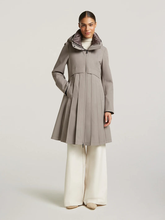 Creenstone May Smokey Taupe Pleated Coat