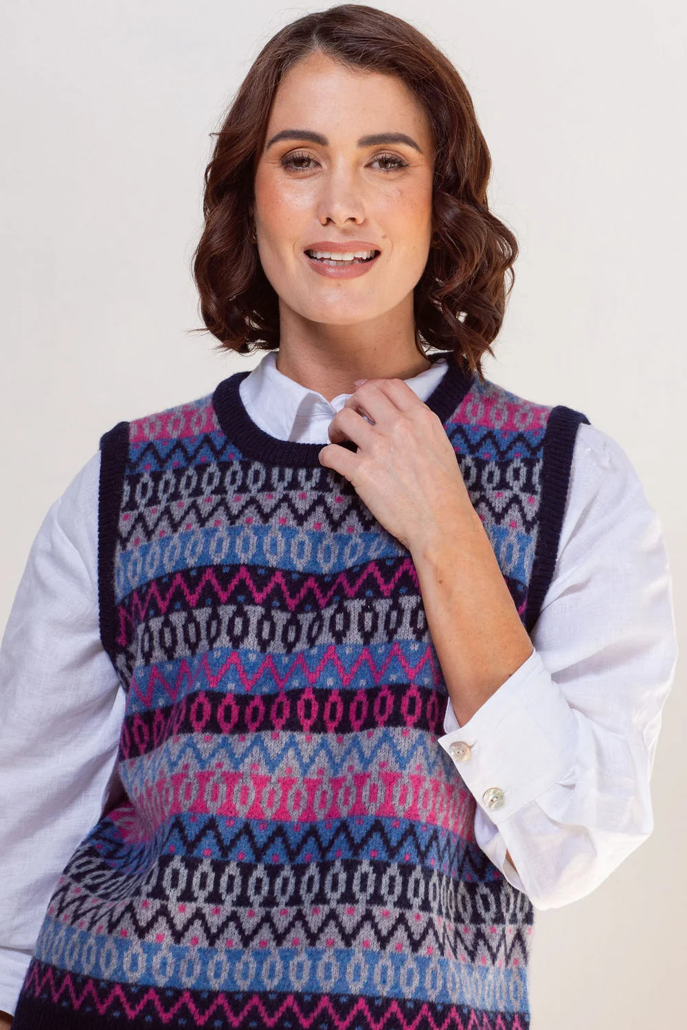 See Saw Knitted Jacquard Vest