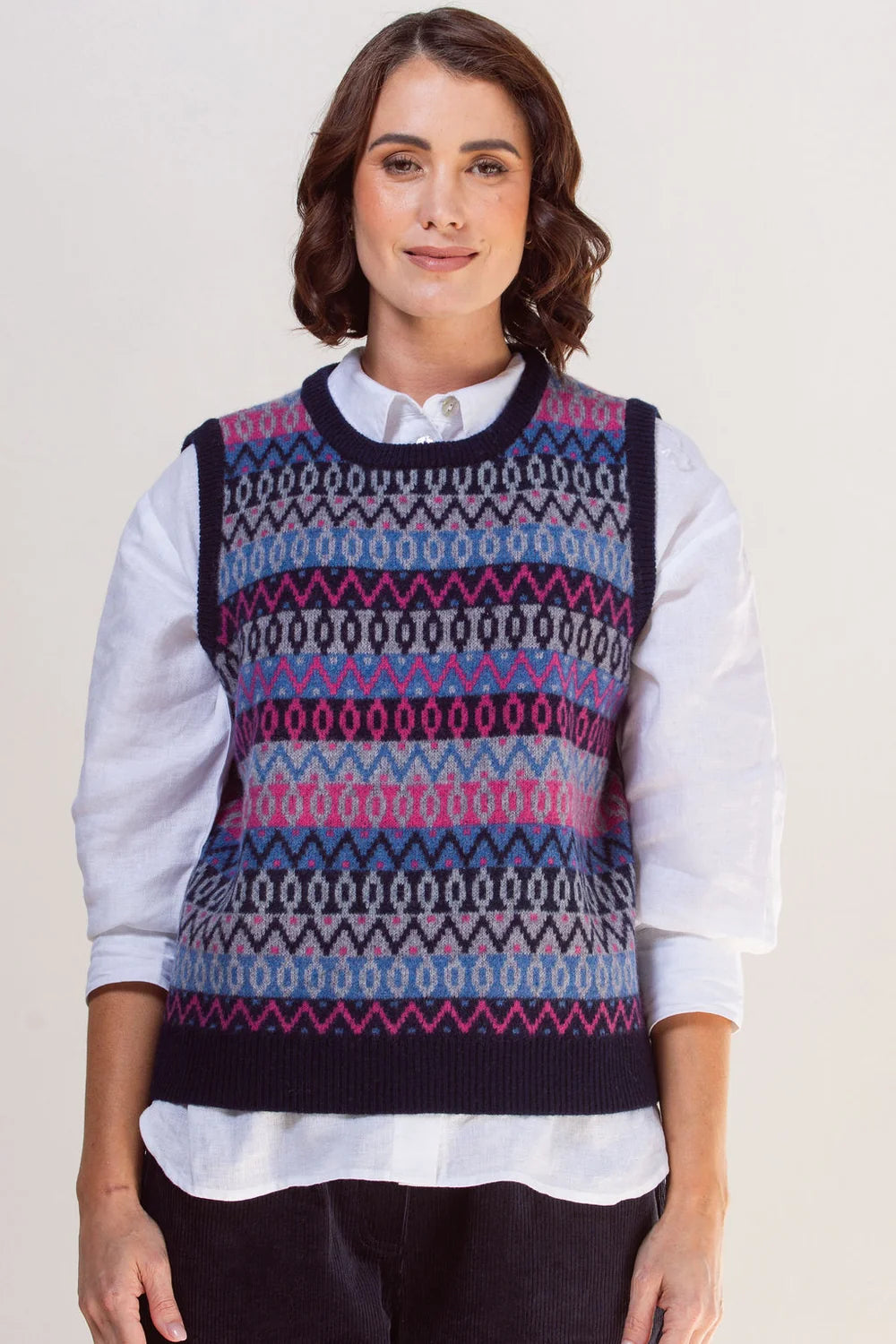 See Saw Knitted Jacquard Vest