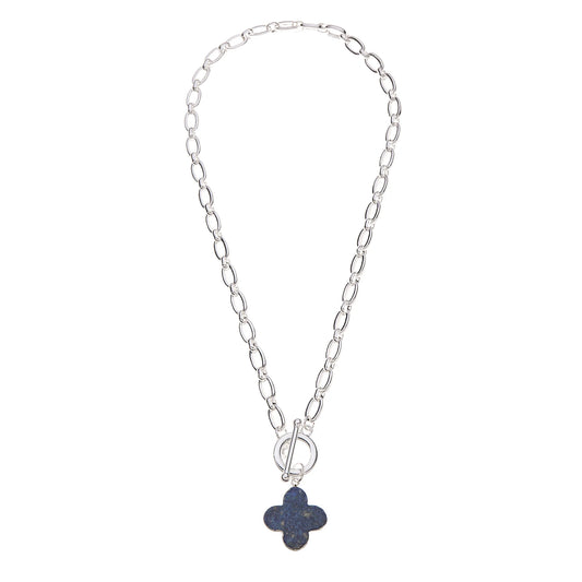 Park Lane Necklace with Semi Precious Lapis Stones