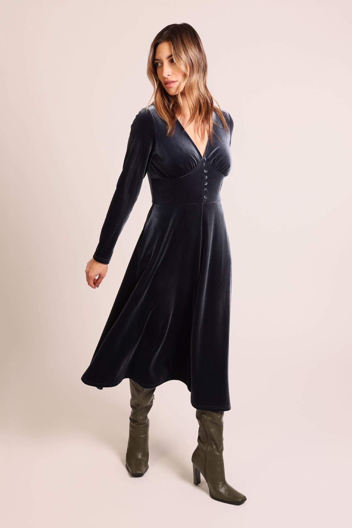 Traffic People Mercy Blue Dress