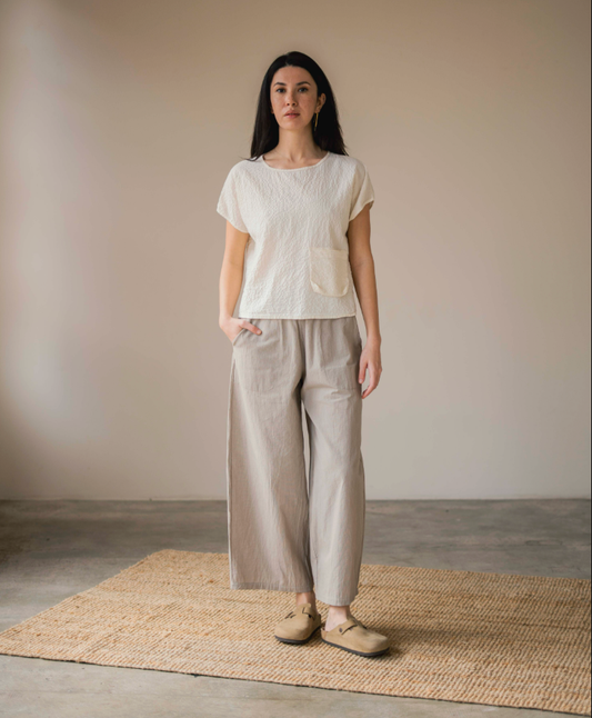 Skandal White Textured Top