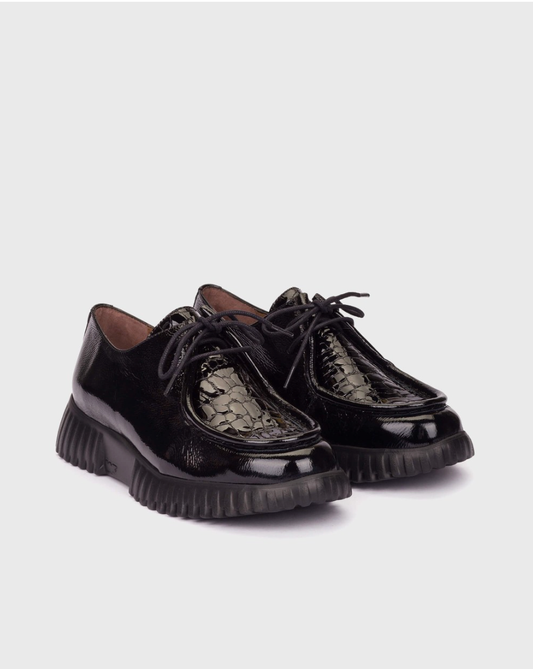 Wonders Croc Patent Wallabees Shoes