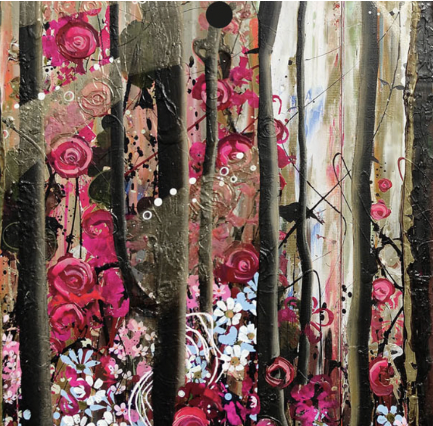 Dolcezza Wild Rose Forest Scarf
