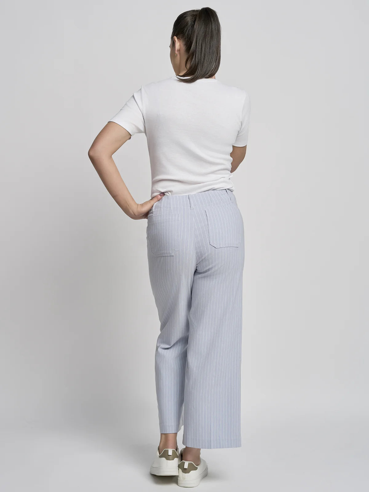 Pinns Stripe Wide Culotte Trousers