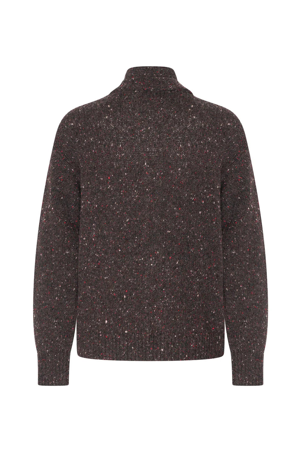 Zilch Plum Cardigan with Detachable Neckpiece