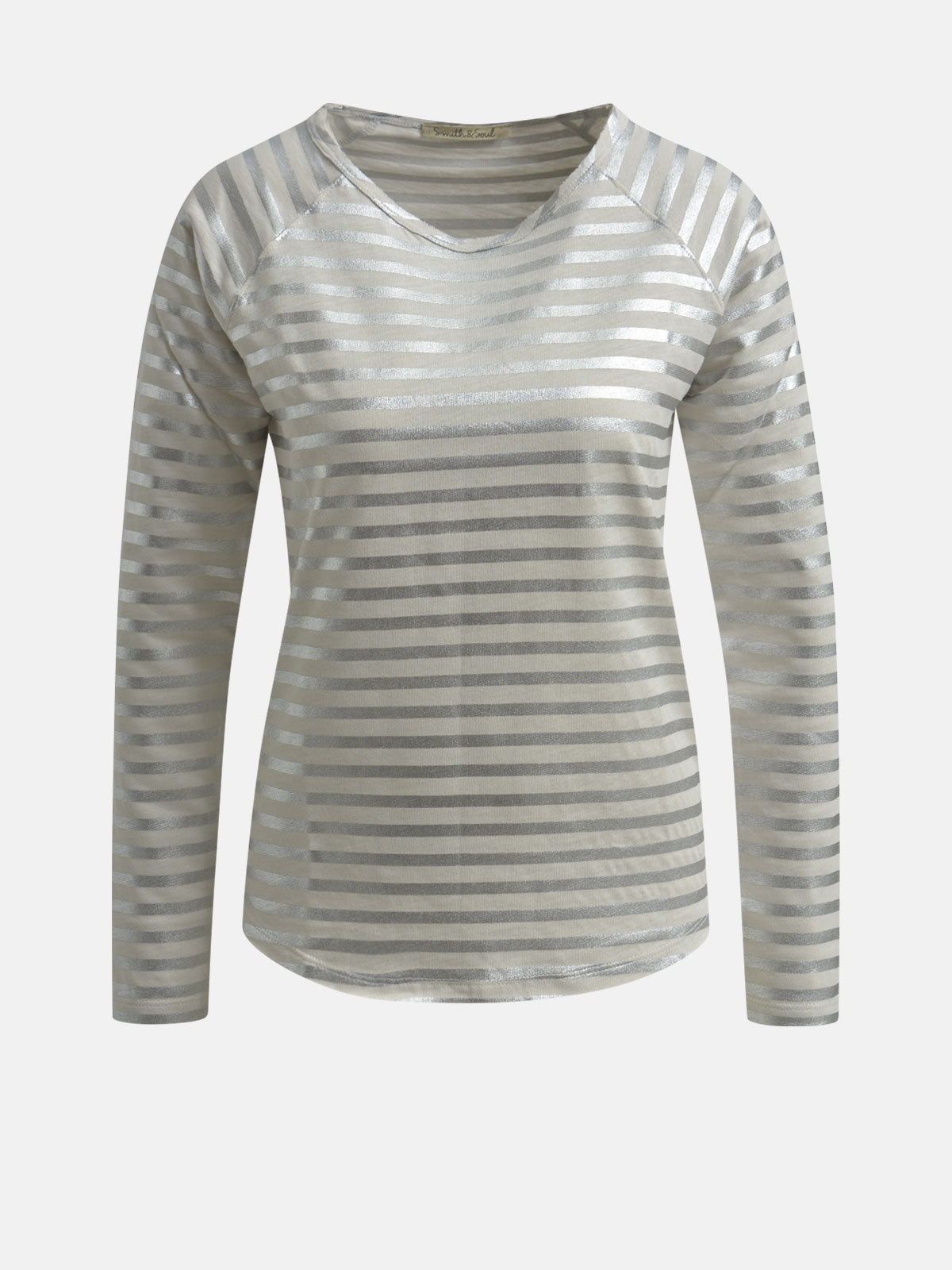 Smith & Soul Silver Stripe Basic Top