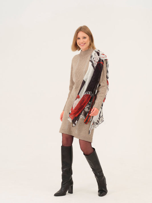 Dolcezza Oatmeal Knit Dress