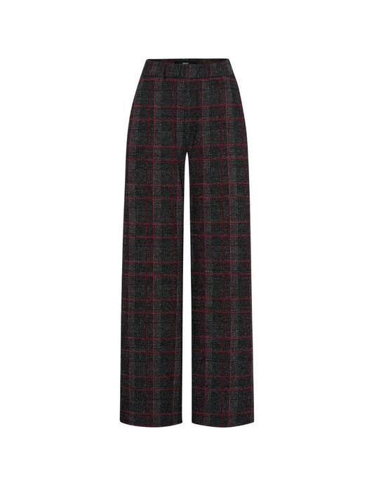 Brax Red/Grey Check Maine Trousers