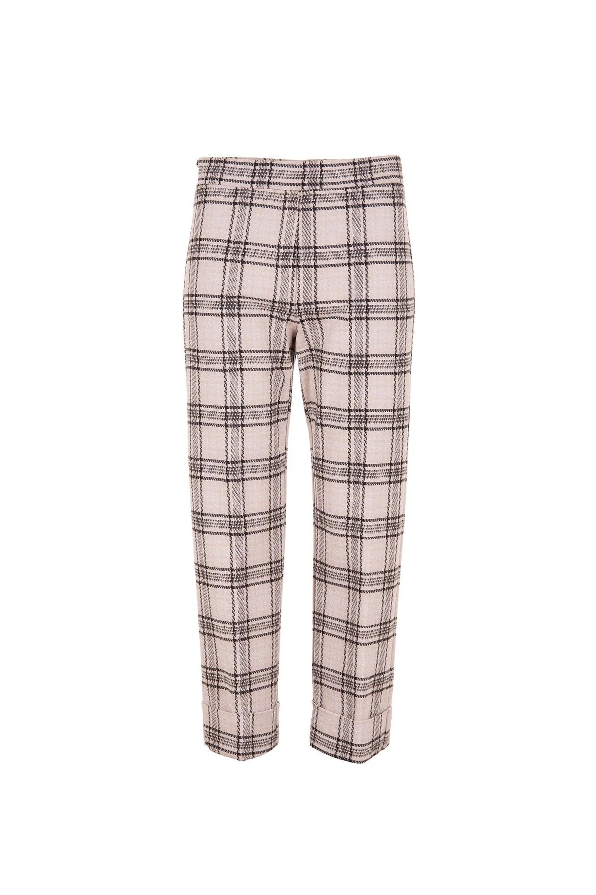 Peruzzi Beige Check Trousers