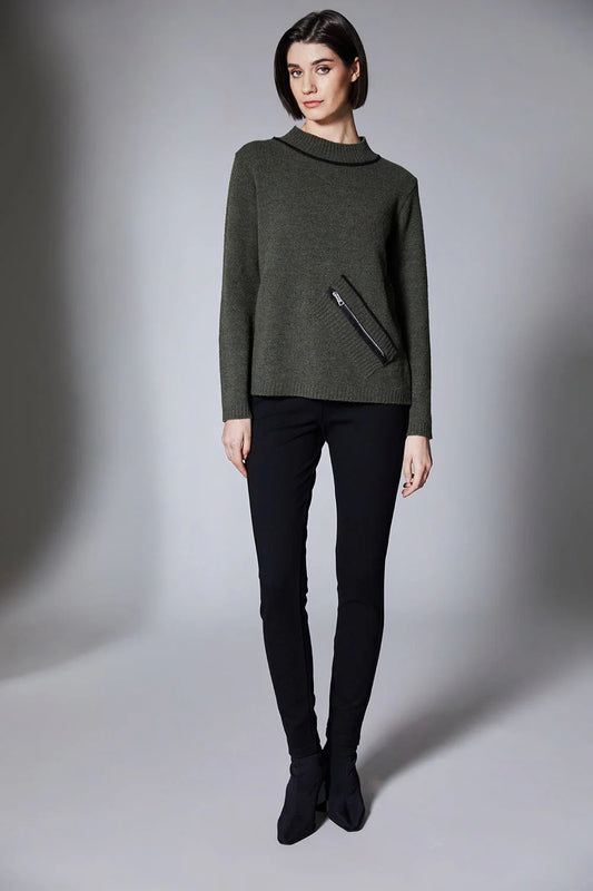 Peruzzi Khaki Zip Sweater