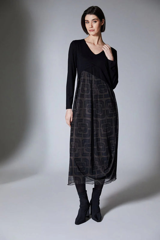 Peruzzi Contrast Fabric Dress