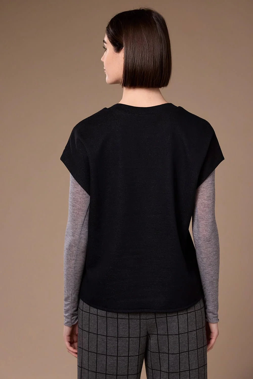 Peruzzi Grid Print Pocket Tabard