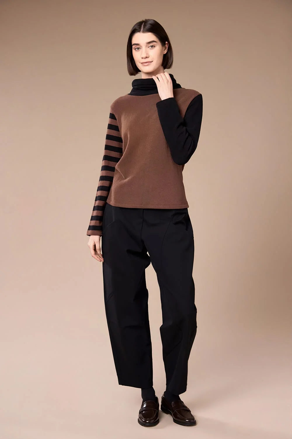 Peruzzi Colour Block Fleece Top