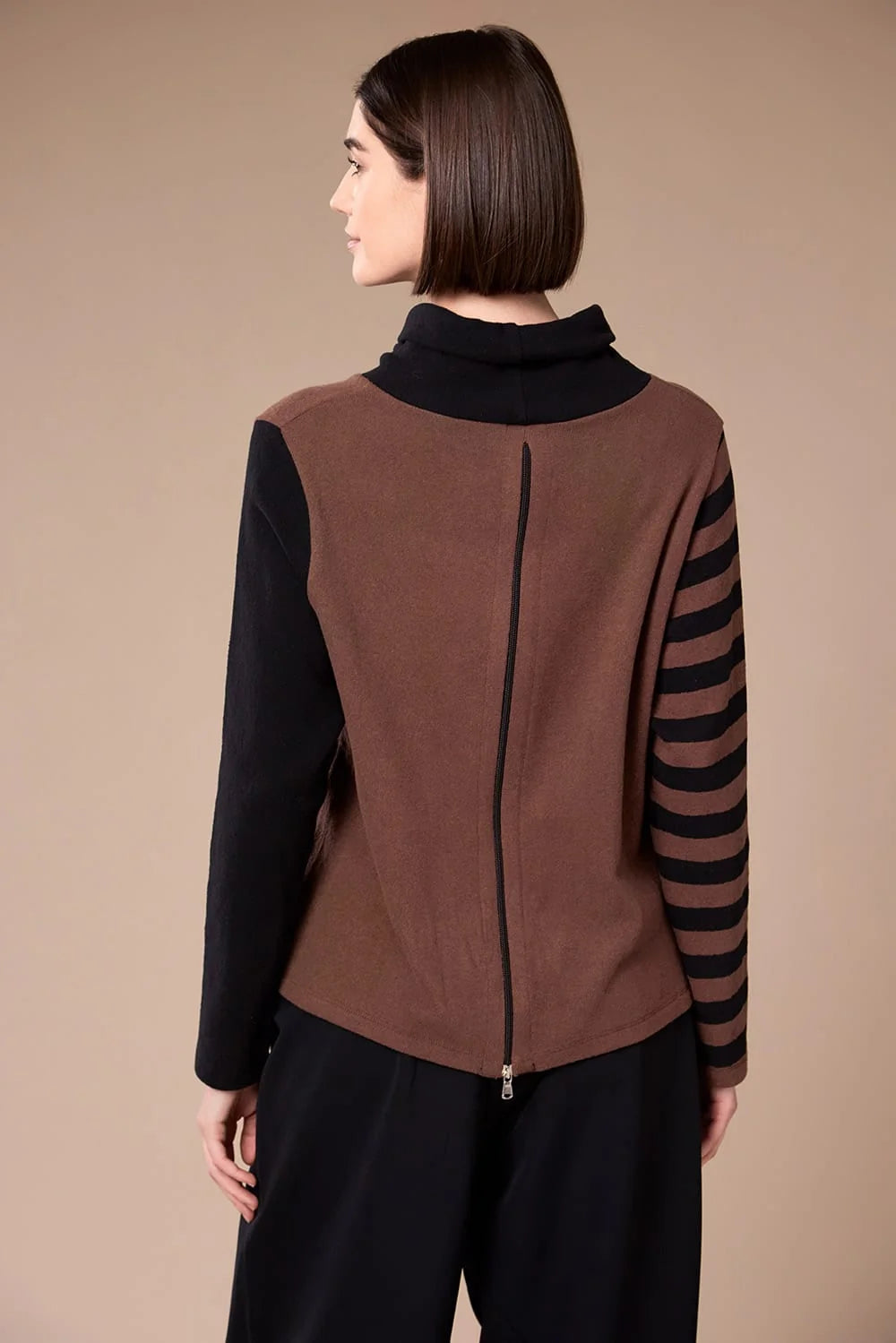 Peruzzi Colour Block Fleece Top