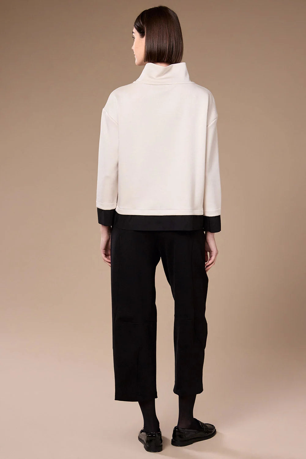 Peruzzi Two Tone Button Top