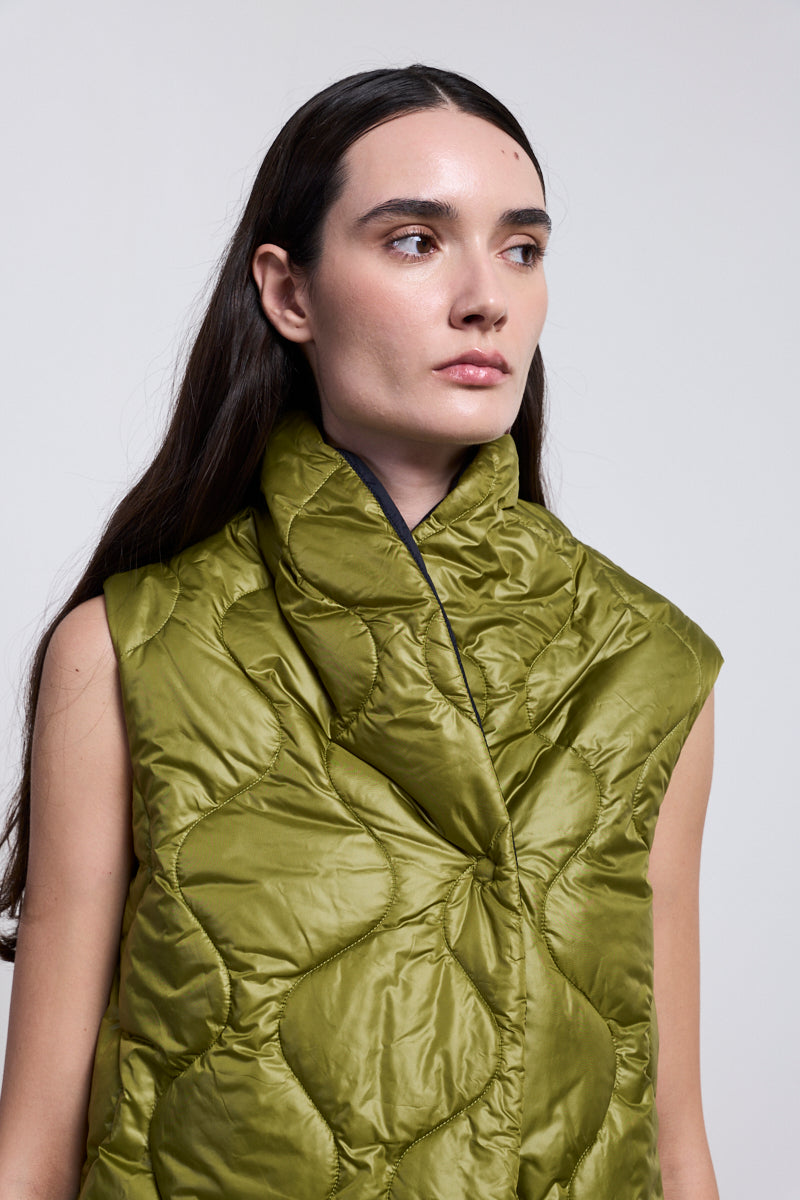 Neirami Quilted Waistcoat - Acacia