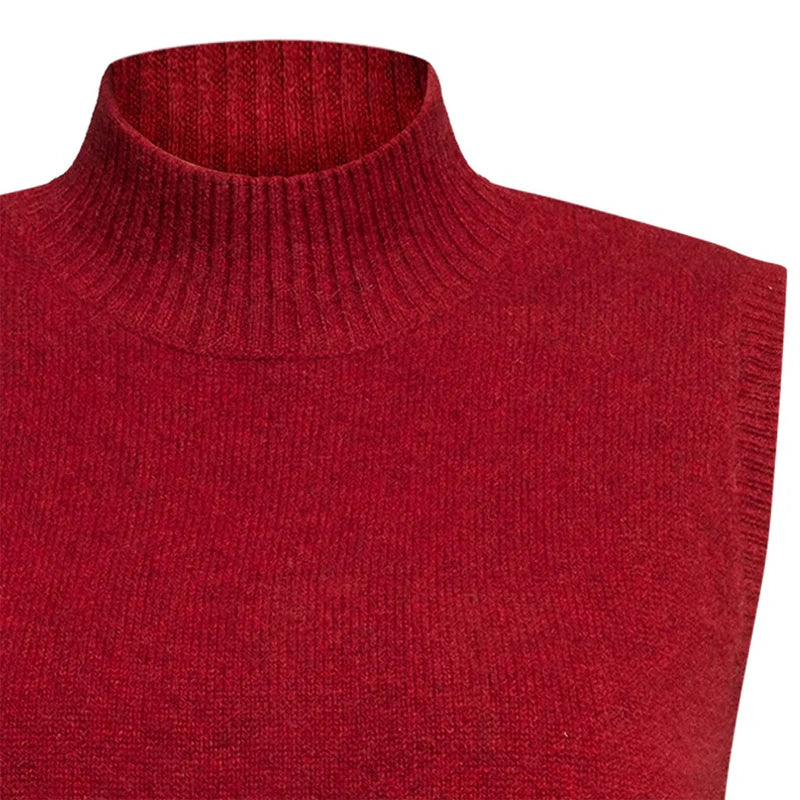 Mansted Zotos Red Yak Vest Knit