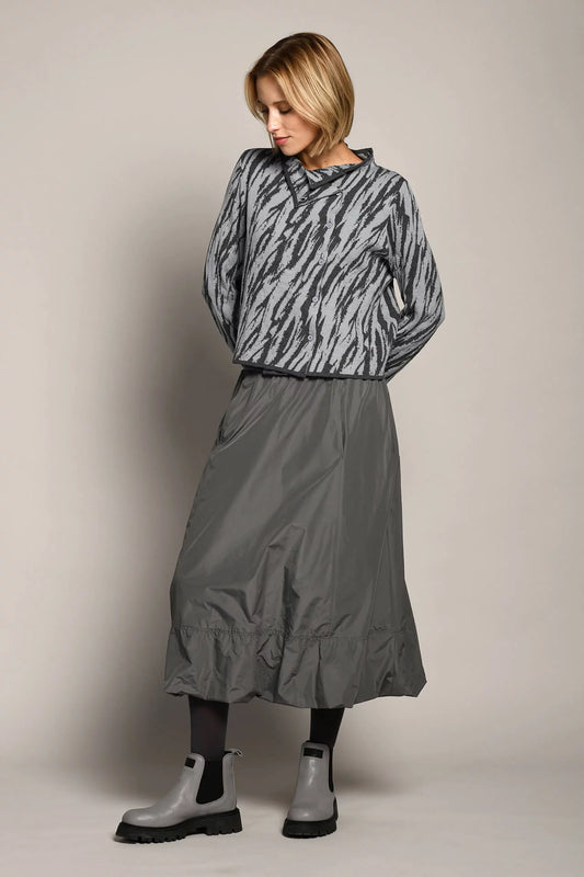 Amber & Moon Jacquard Zebra Cardigan