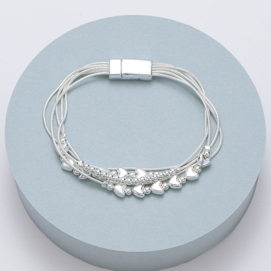 Gracee Jewellery Multi-strand Heart Magnetic Bracelet