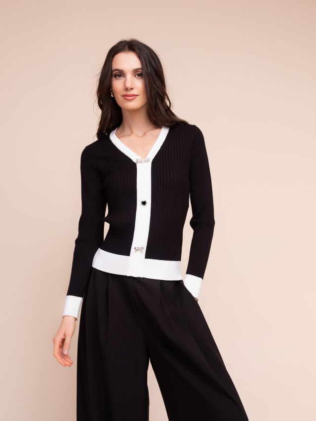 Alison Sheri Bow Button Jumper