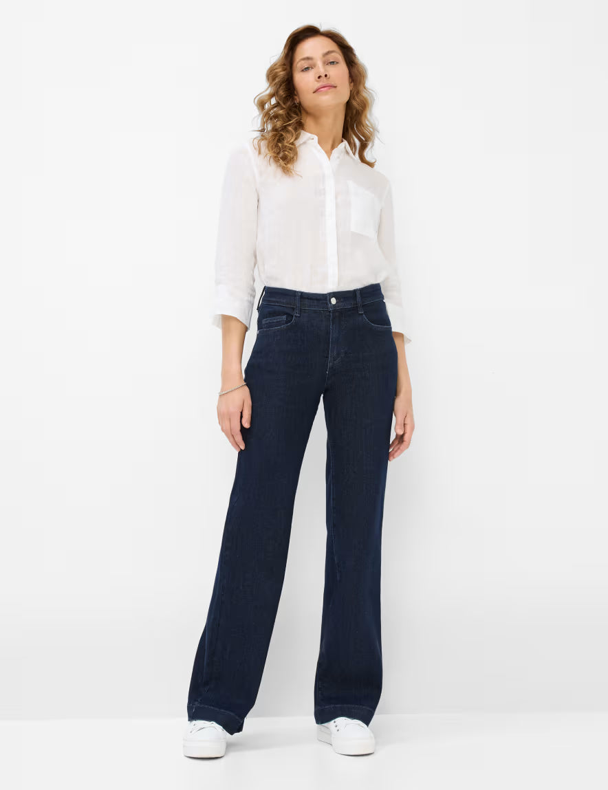 Brax Maine Wide Leg Denim Trousers