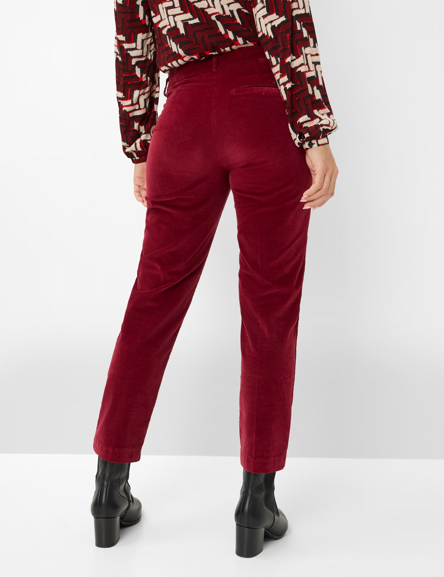 Brax Maron S Mulberry Velvet Trousers