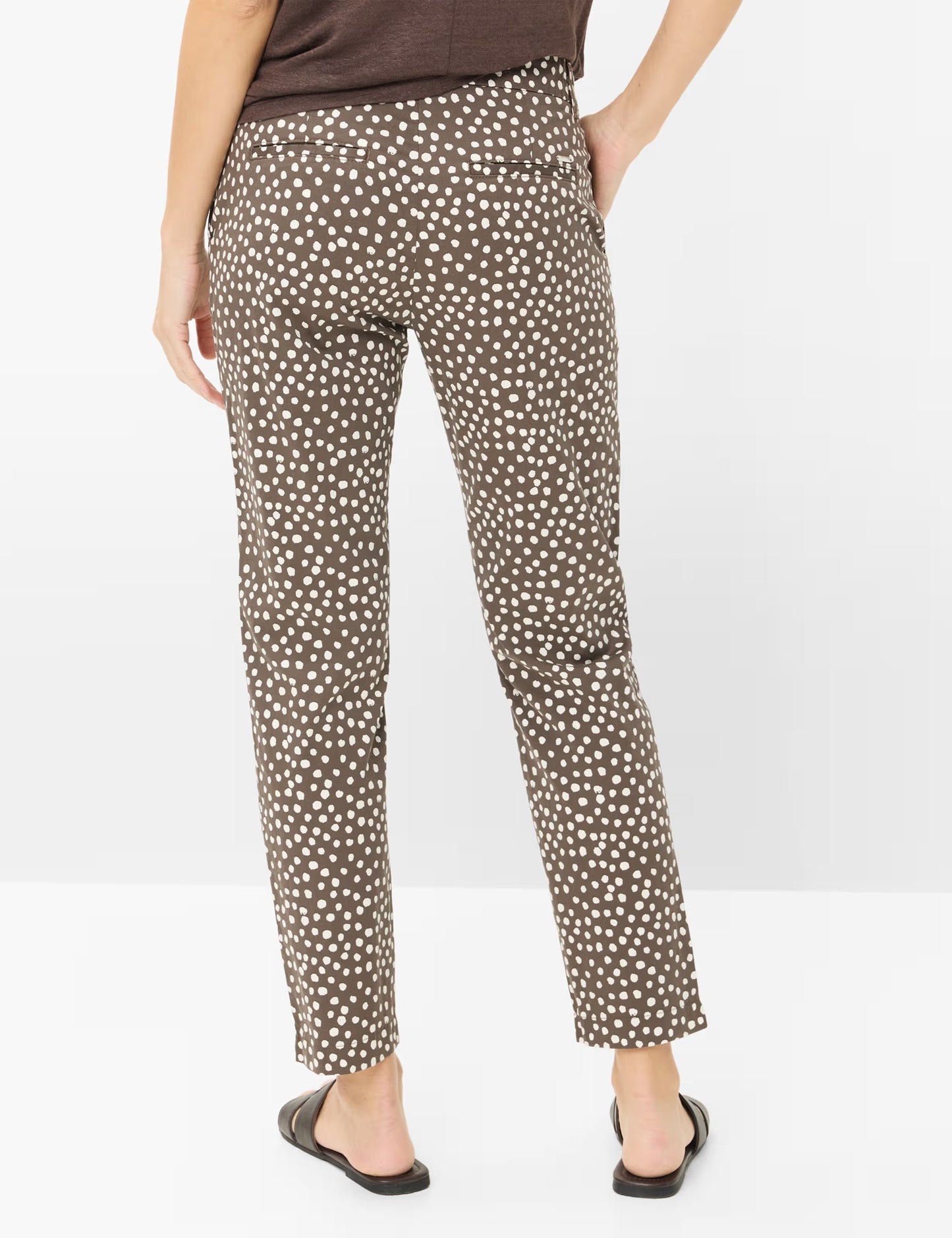 Brax Maron S Spotty Trousers - Dark Ebony