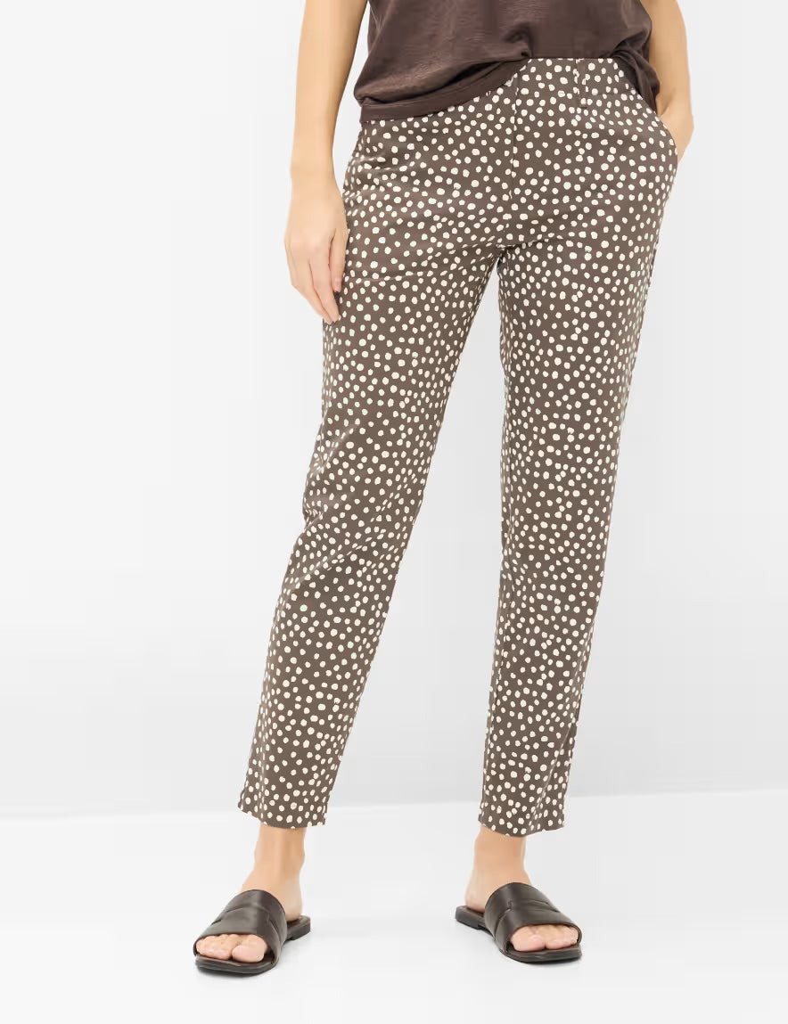 Brax Maron S Spotty Trousers - Dark Ebony