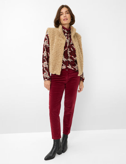 Brax Maron S Mulberry Velvet Trousers