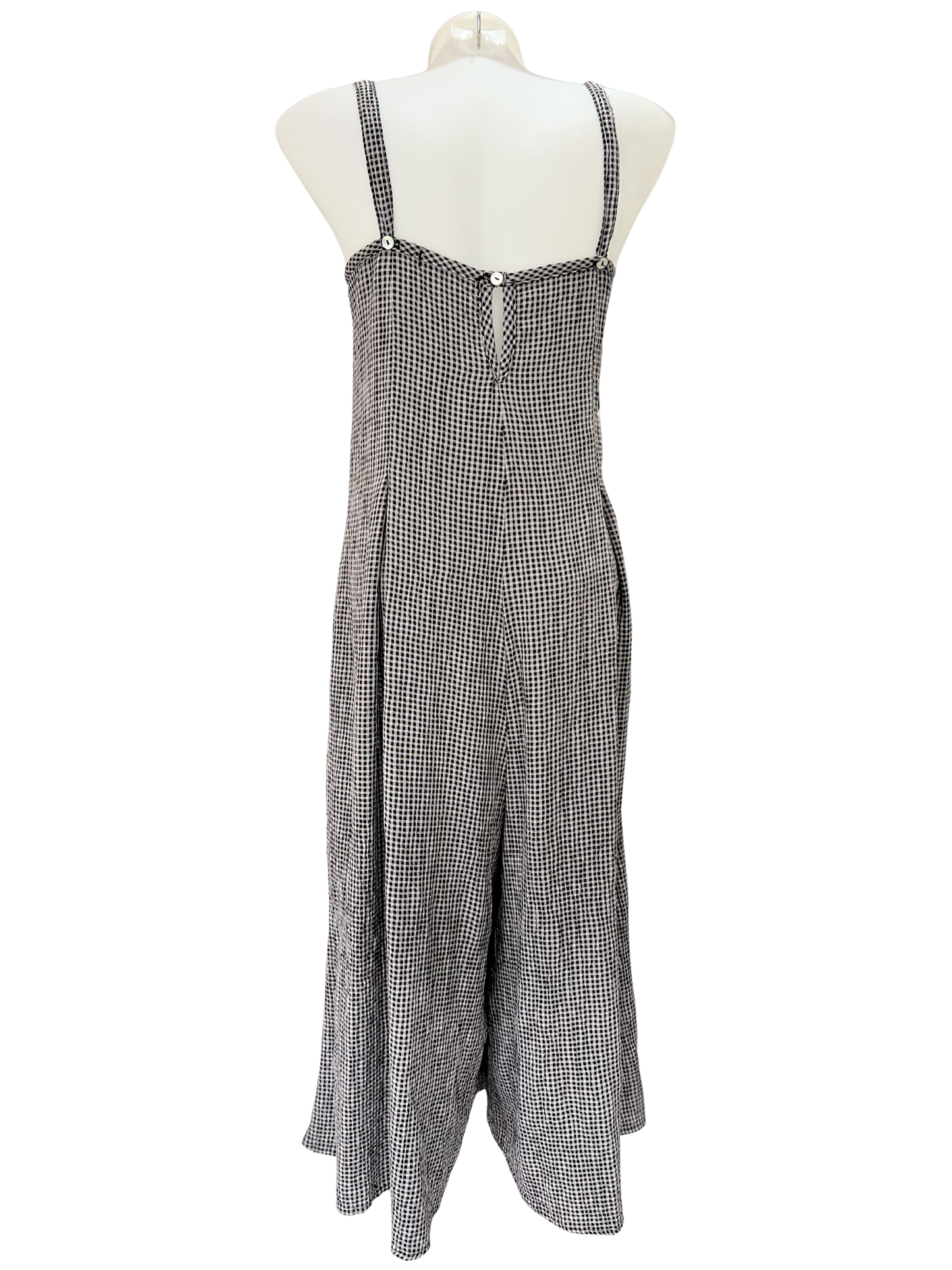 Cut Loose Crinkle Check Jumpsuit