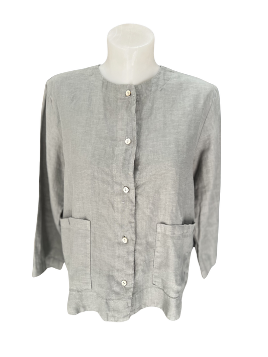 Cut Loose Linen Cropped Jacket