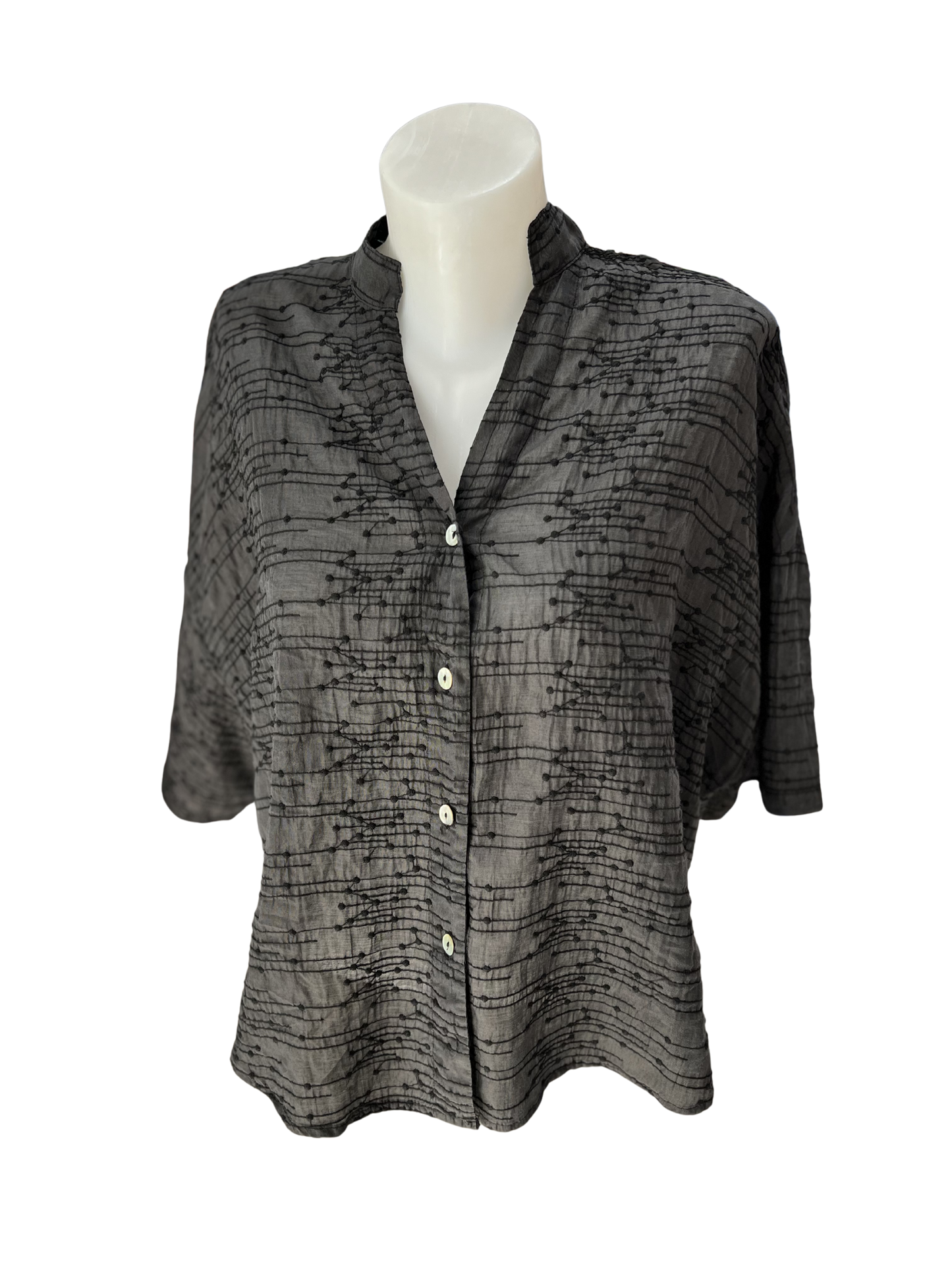 Blueberry Italia Embroidered Shirt