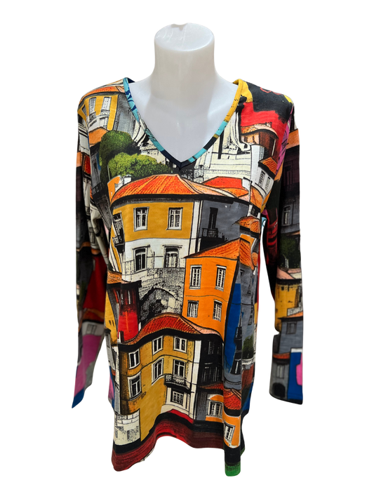 Orientique V-Neck Contemporary T-Shirt