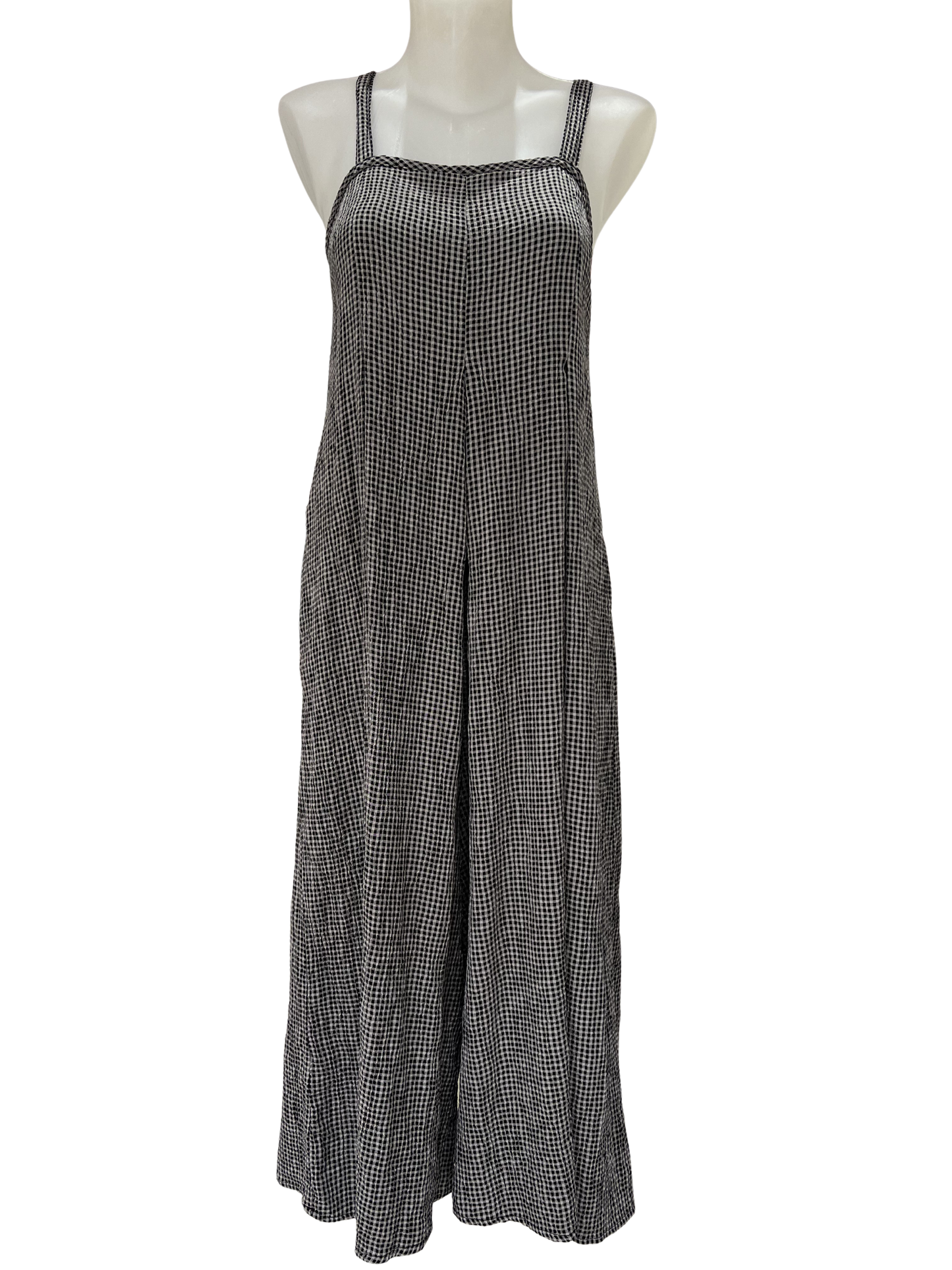 Cut Loose Crinkle Check Jumpsuit