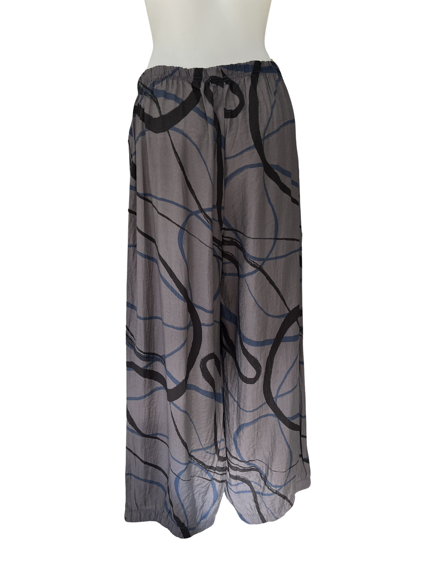 Cut Loose Print Cropped Trousers