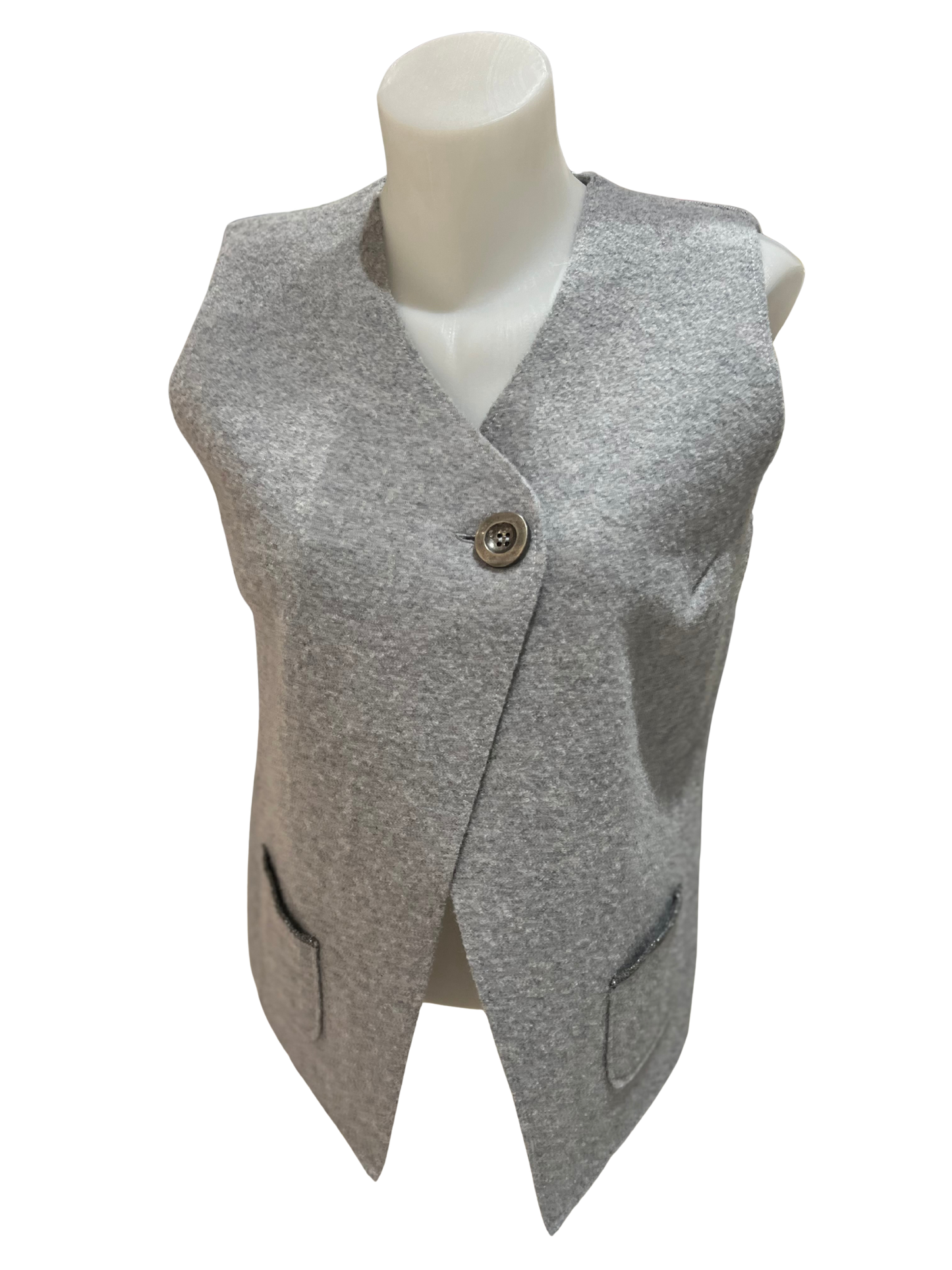 Iodena Grey Button Waistcoat