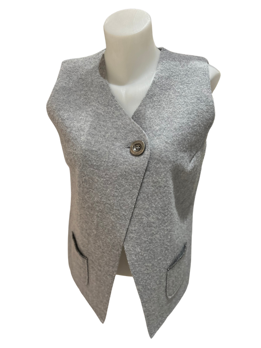Iodena Grey Button Waistcoat