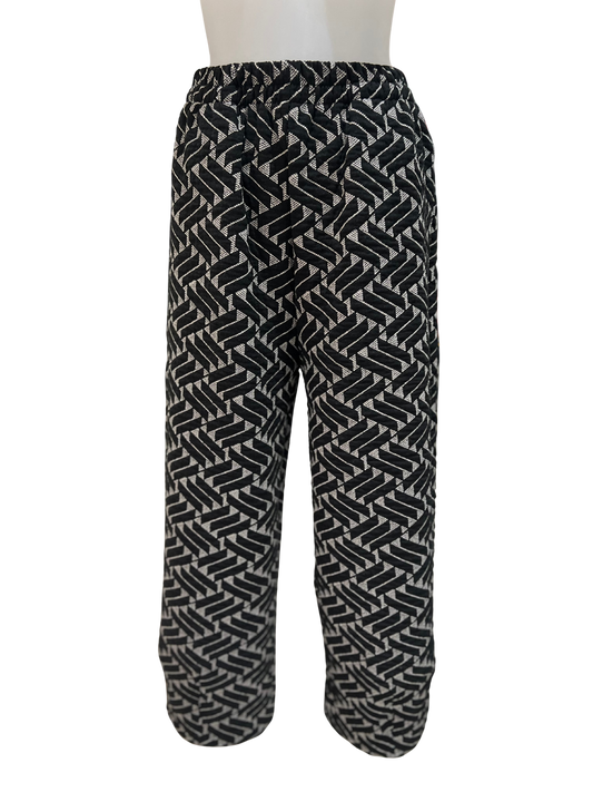 Thanny Black Pattern Trousers