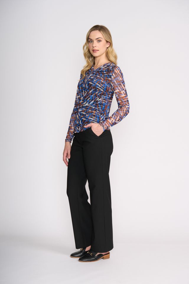Foil Sheer Fun Wrap Top