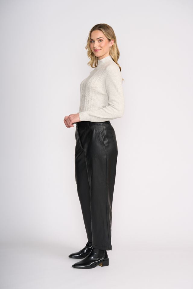 Foil Faux Leather Trousers