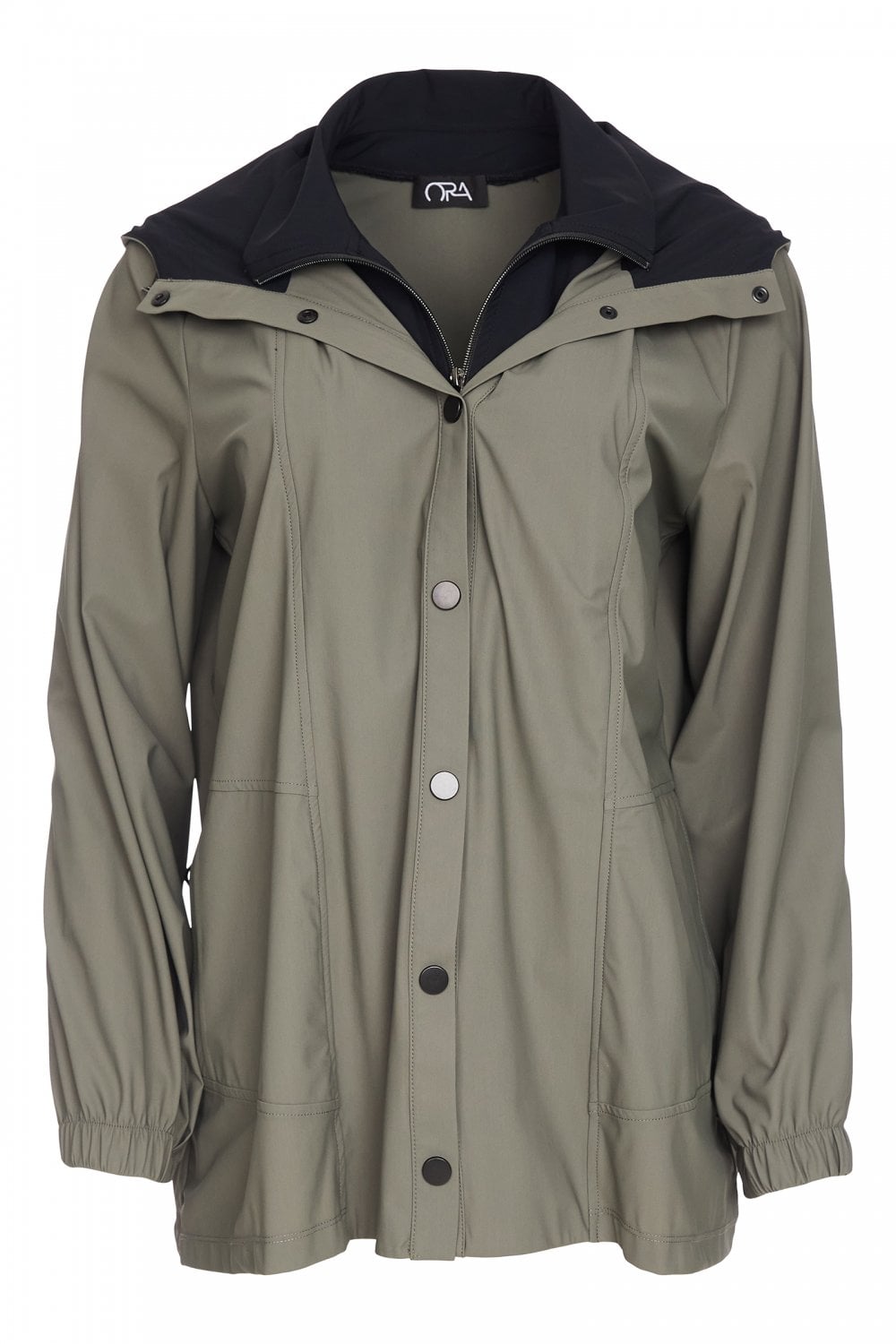 ORA Hooded Jacket with Contrast Lining