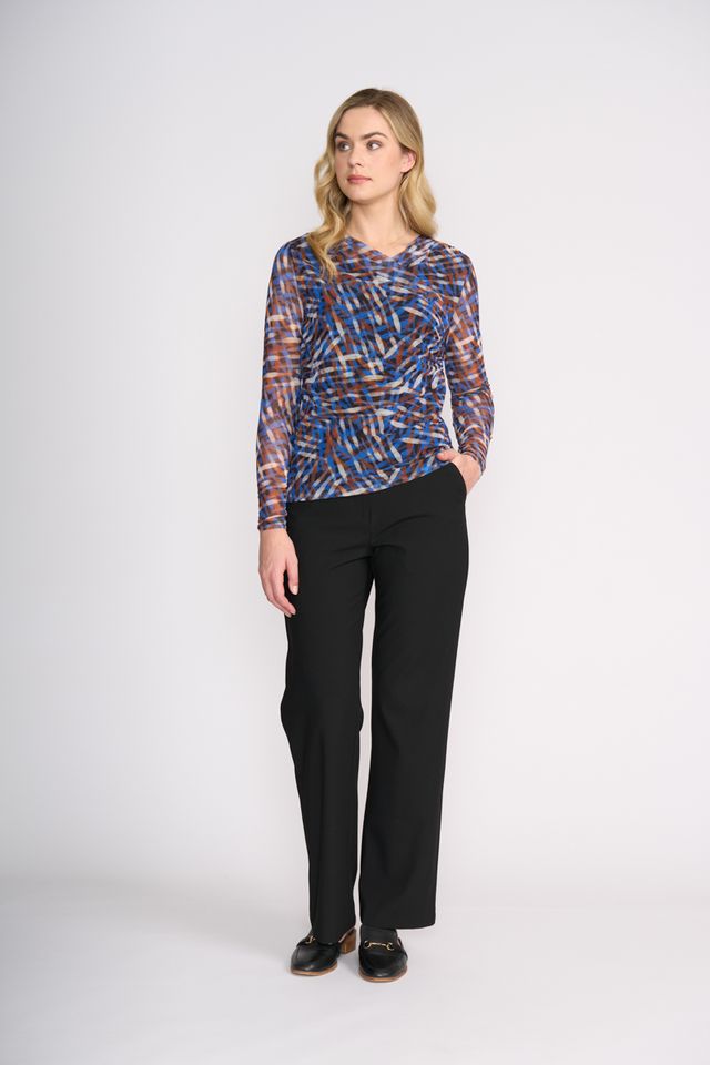 Foil Sheer Fun Wrap Top