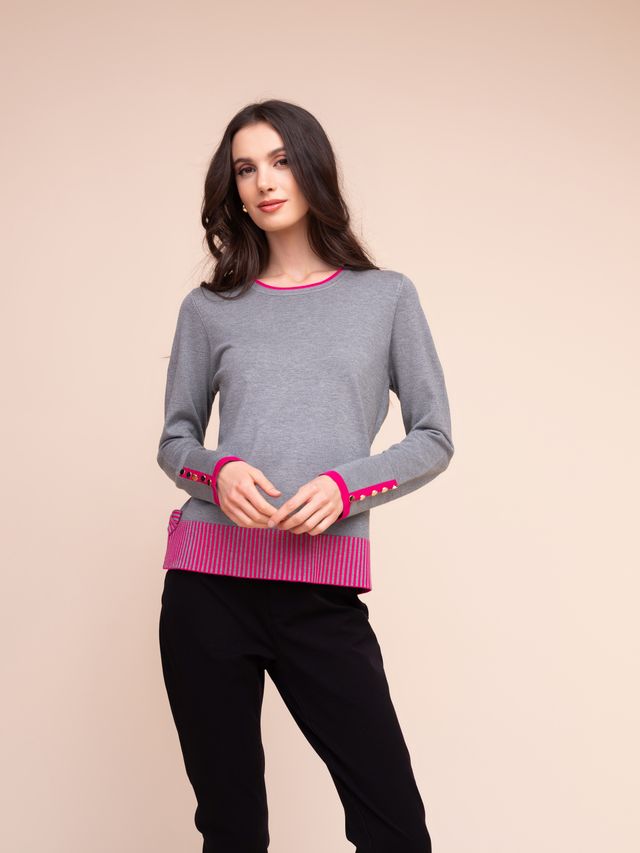Alison Sheri Stripe Hem Jumper