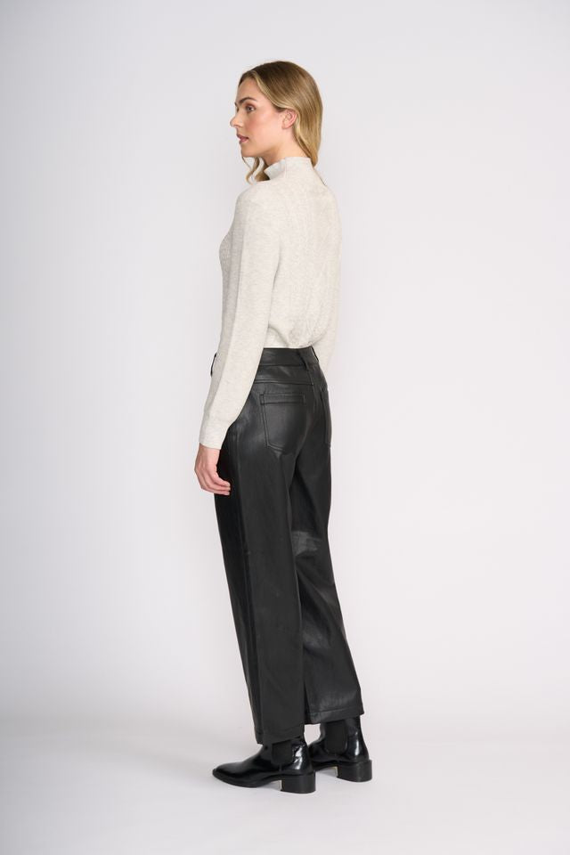Foil Faux Leather Trousers
